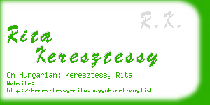 rita keresztessy business card